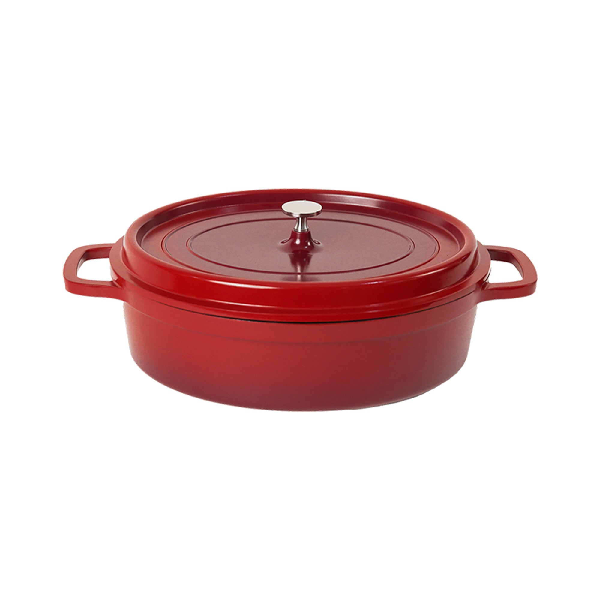 Aluchef Oval casserole 35x29cm, Red