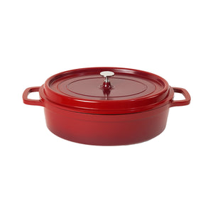 Aluchef Oval casserole 35x29cm, Red
