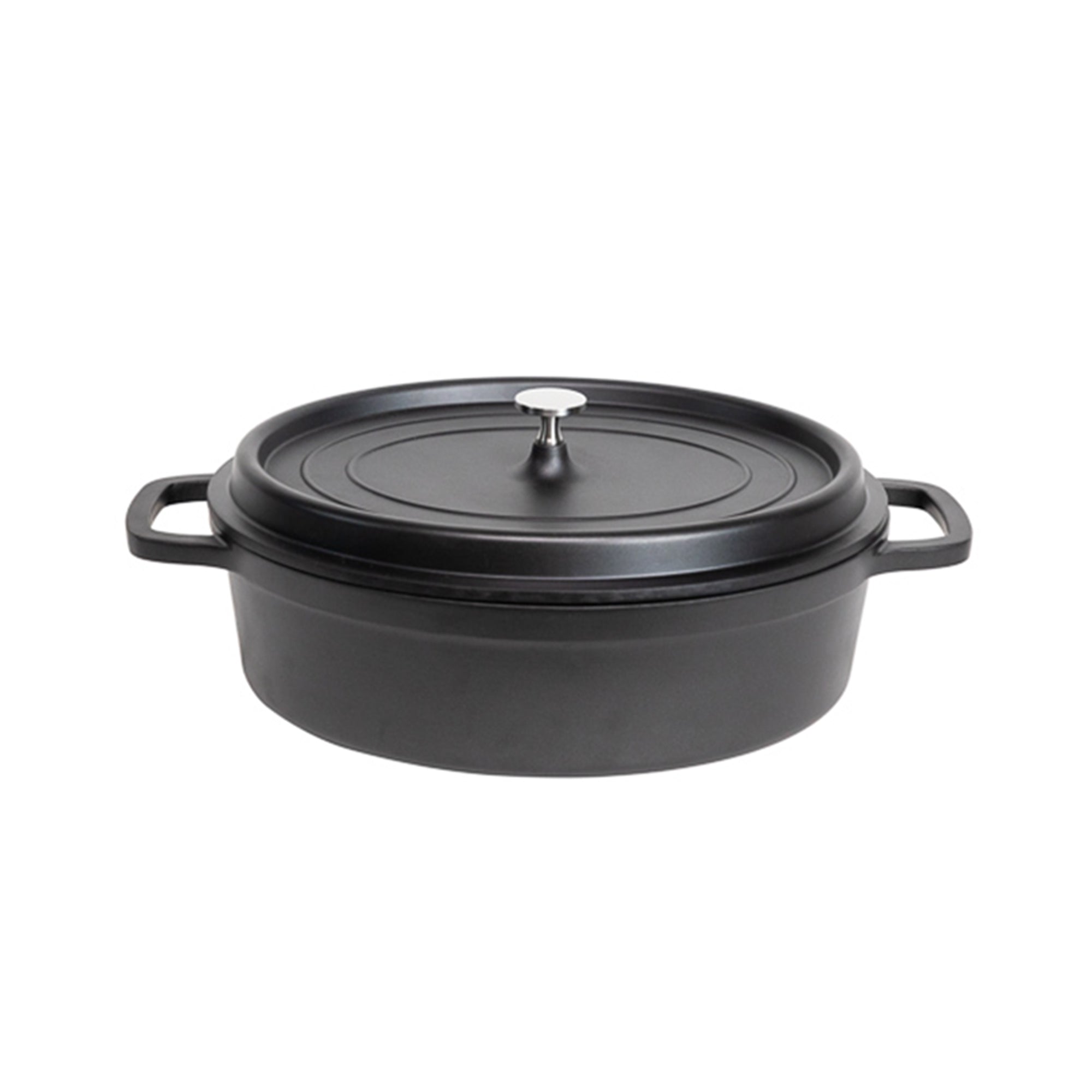 Aluchef Oval casserole 35x29cm, Matte Black