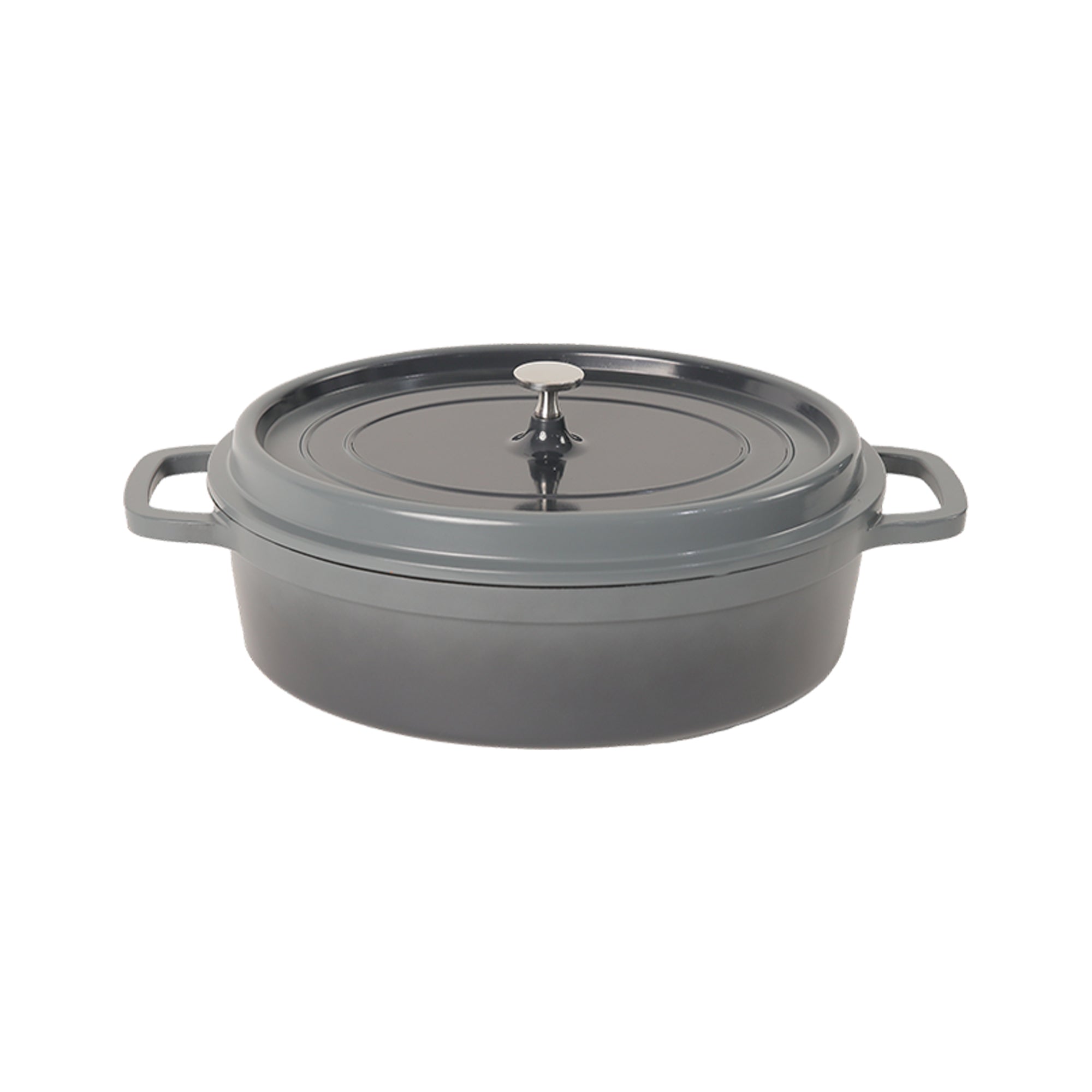 Aluchef Oval casserole 35x29cm, Grey