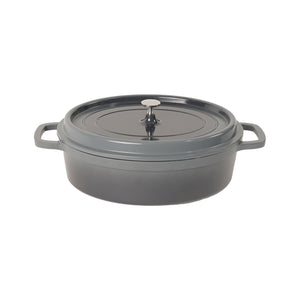 Aluchef Oval casserole 35x29cm, Grey